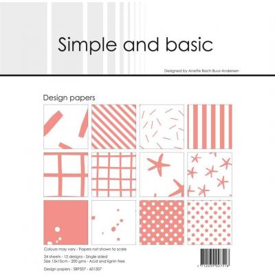 Simple and Basic Paper Pad Designpapier - Basic Fresh Peach